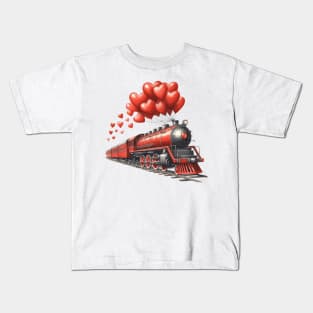 Valentine Train Kids T-Shirt